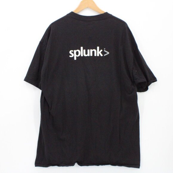 SPLUNK Shirt Men Black Short Sleeve Take Sh Out Of IT Graphic Logo Cotton Sz 2XL - Picture 7 of 9